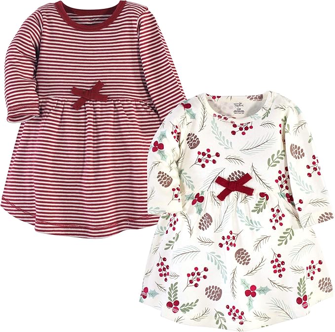 Touched by Nature organic cotton baby girl short and long sleeve dresses